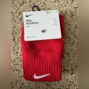 Nike Academy Knee-High red socks size women’s 4-6, NEW